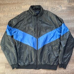 Vintage‎ Duckster Windbreaker Jacket Hidden Hood Size Large Retro